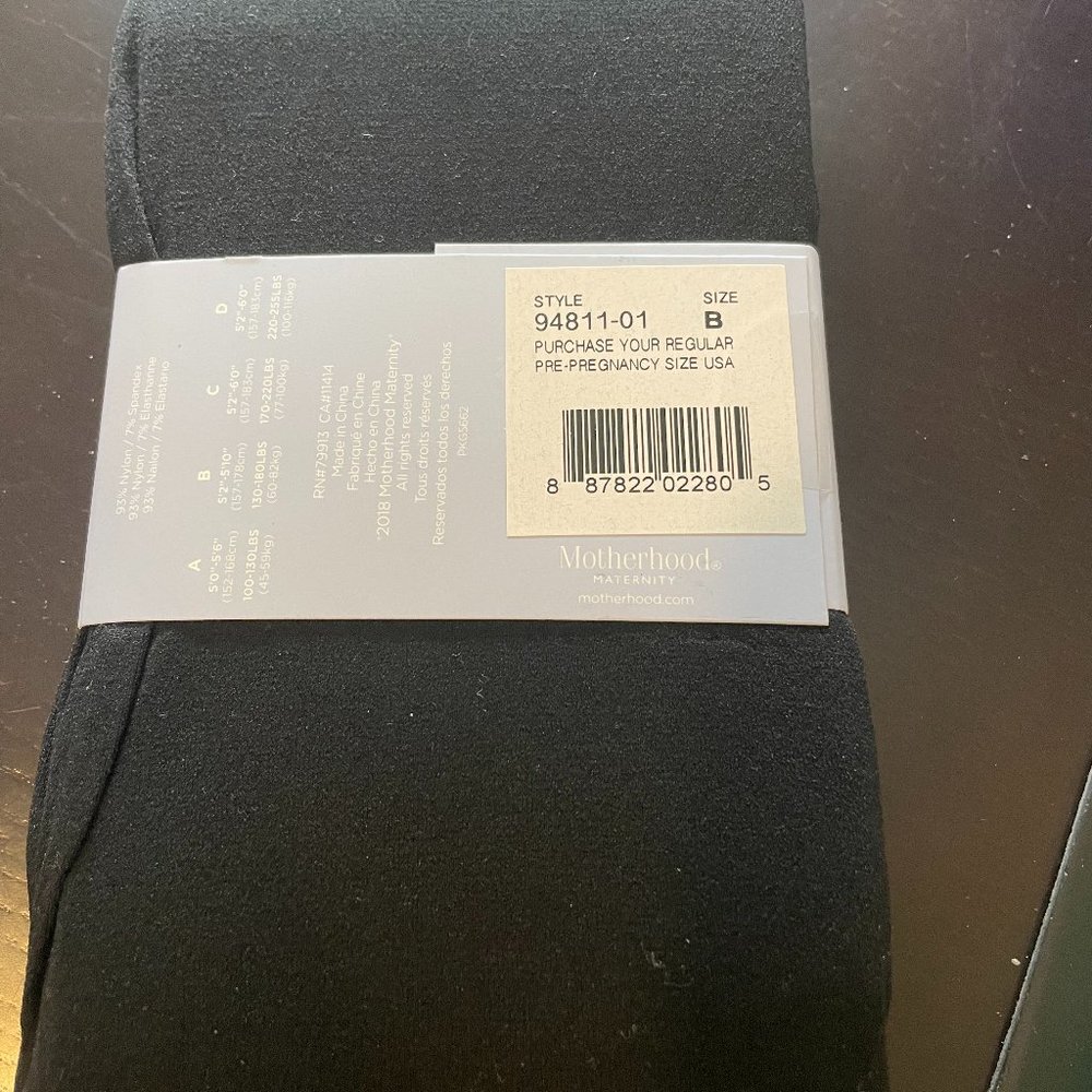 Motherhood Maternity Women's Maternity Opaque Tights Black Size B